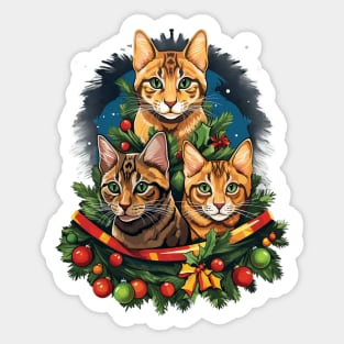 Cat Christmas Tree Sticker